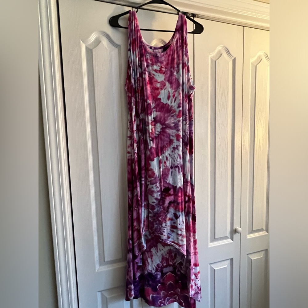 Hand tie-dyed dress